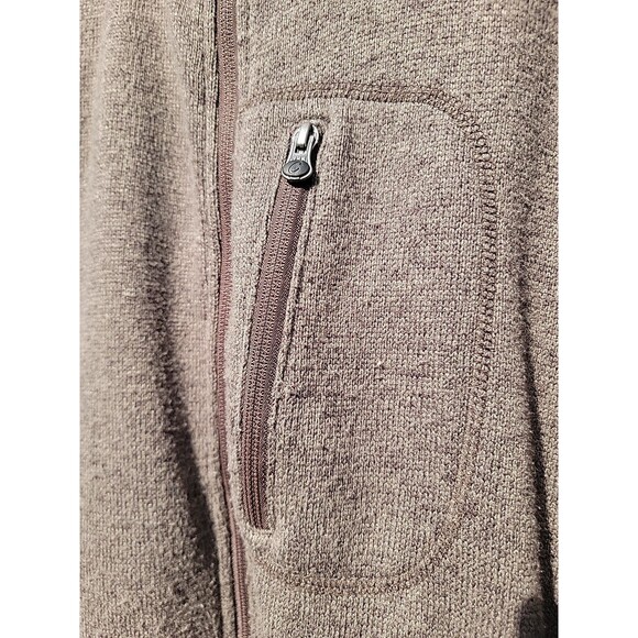 Cabela's sweater jacket brown full zip chest pocket Large - Picture 3 of 7